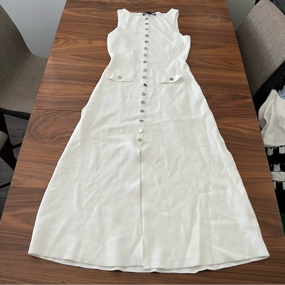 White House Black Market Knit Tank Midi Dress in white - Picture 4 of 11